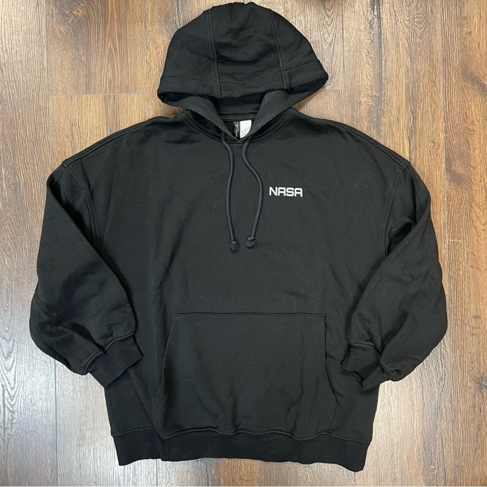 Divided black oversized NASA hoodie SZ SM